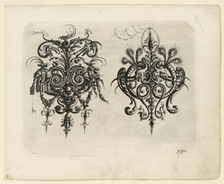 Print, Plate 55 from Neüw Grotteßken Buch (New Book of Grotesques)