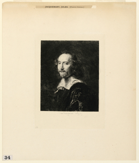 Print, Portrait of a Man, from "Etchings of Pictures in the Metropolitan Museum, New York"