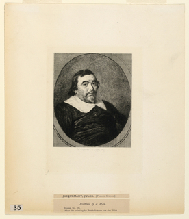 Print, Portrait of a Man, from "Etchings of Pictures in the Metropolitan Museum, New York"