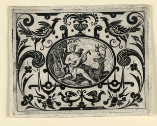 Print, Sense of Sound, plate from Quinque sensum typi in usum aurifabroru exarati (Images of the Five Senses Engraved for the Benefit of the Goldsmith)