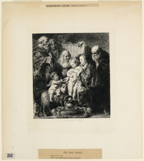 Print, The Holy Family, from "Etchings of Pictures in the Metropolitan Museum, New York"