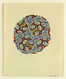 Drawing, Abstract polychrome flower