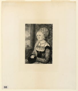 Print, Portrait of a Young Woman, from "Etchings of Pictures in the Metropolitan Museum, New York"
