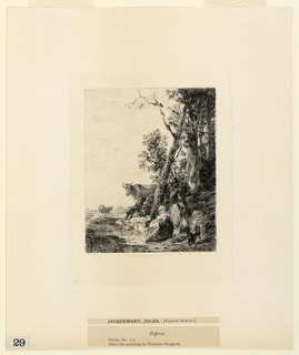 Print, Repose, from "Etchings of Pictures in the Metropolitan Museum, New York"