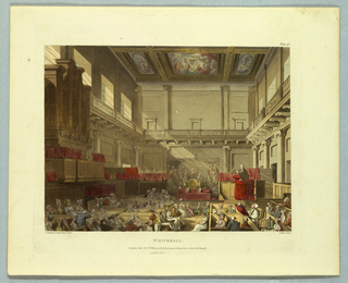 Print, Whitehall, from "Ackermann's Repository"