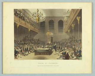 Print, House of Commons, from "Ackermann's Repository"