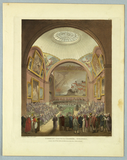 Print, Common Council Chamber, Guildhall, from "Ackermann's Repository"
