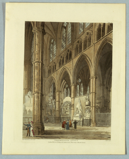 Print, Westminster Abbey, from "Ackermann's Repository"