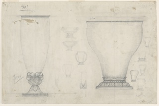 Drawing, Designs for Silver Vases