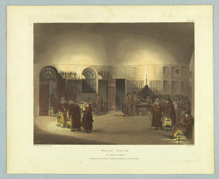 Print, Watch House, St. Mary le Bone, from "Ackermann's Repository"