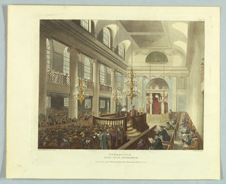 Print, Synagogue, from "Ackermann's Repository"