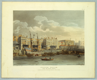 Print, Custom House, from "Ackermann's Repository"