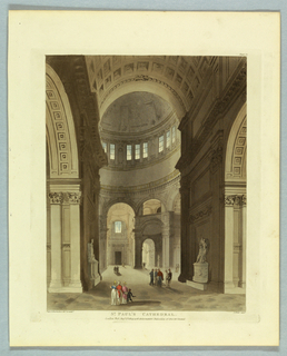 Print, St. Paul's Cathedral, from "Ackermann's Repository"