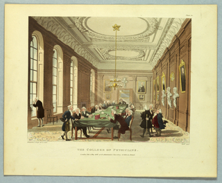 Print, The College of Physicians, from "Ackermann's Repository"