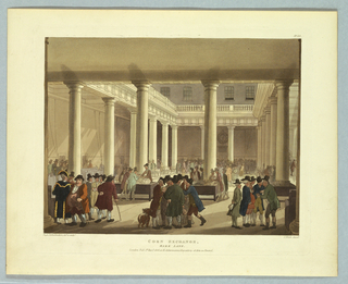 Print, Corn Exchange, Mark Lane, from "Ackermann's Repository"