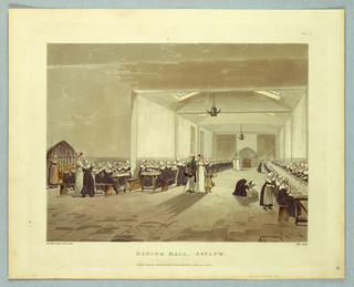 Print, Dining Hall, Asylum, from "Ackermann's Repository"
