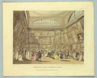 Print, Exhibition Room, Somerset House, from "Ackermann's Repository"