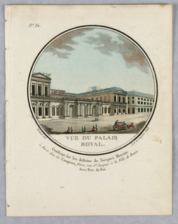Print, The Palais Royal, Plate 32 of Vues Pittoresques de Principaux édifices de Paris