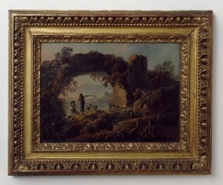 Painting, Rustic Landscape with Aqueduct and Figures