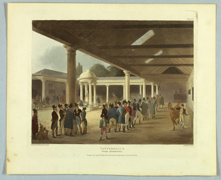 Print, Tattersall's Horse Repository, from "Ackermann's Repository"