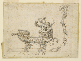 Drawing, Design for a Salt Cellar in the Shape of a Sleigh