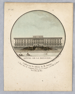 Print, Hôtel de la Monnaie, Plate 36 of Vues Pittoresques de Principaux édifices de Paris