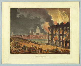 Print, Fire in London, from "Ackermann's Repository"