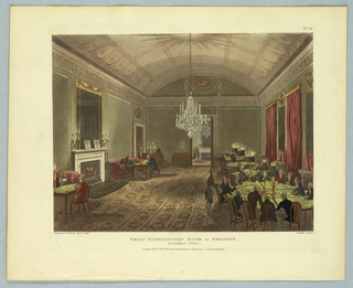Print, Great Subscription Room at Brooks, from "Ackermann's Repository"