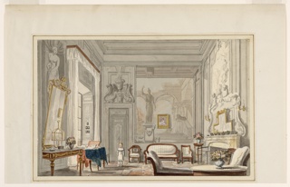 Drawing, A Room in a Florentine Palace