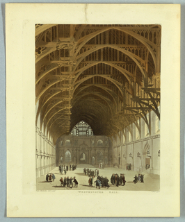 Print, Westminster Hall, from "Ackermann's Repository"