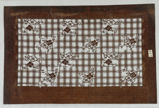 Katagami, Flowers on a Lattice
