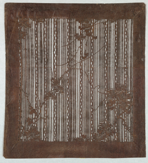 Katagami, Blossoms on a vertical striped background