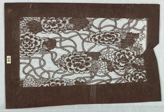 Katagami, Peonies and Ropes