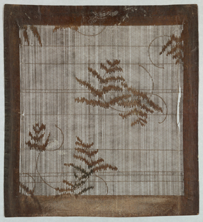 Katagami, Ferns on a striped background