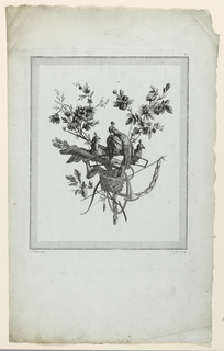 Print, Trophy with Implements of the Hunt, Plate 3 from "Suite de Trophées de chasse," Suite VI