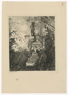 Print, Vase monumental supporté par deux monstres adossés