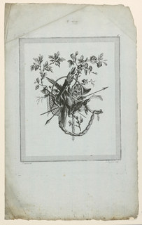 Print, Trophy with Implements of the Hunt, Plate 6 from "Suite de Trophées de chasse," Suite VI