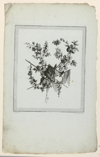 Print, Trophy with Implements of the Hunt, Plate 5 from "Suite de Trophées de chasse," Suite VI