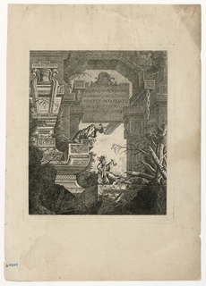 Print, Frontispiece des "Rovines"