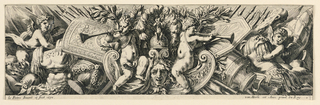 Print, Frieze: Trophies of Arms and Putti