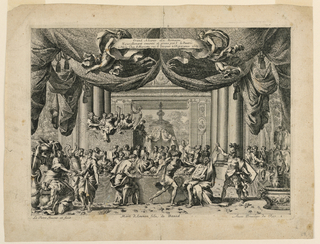 Print, The Death of Amnon, Plate 1 from "Gland Alcoves a la Romaine"