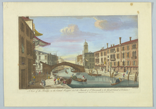 Print, View of Venice; Canal Reggio and Church of Saint Jeremiah