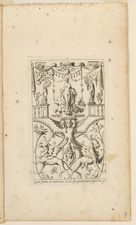 Print, Grotesque with Deities. Plate 04 “Juno,” 2nd state