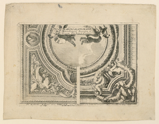Print, Two Designs for Cieling, from "Plafons à la Romaine"