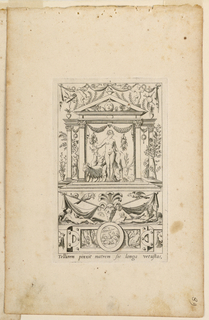 Print, Grotesque with Deities. Plate 02 “Cybele,” 2nd state