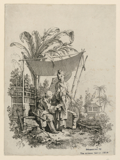 Print, Woman Showing Curiosities to a Soldier