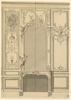 Drawing, Design for a Chimney Piece and Adjoining Bays with Alternative Suggestions