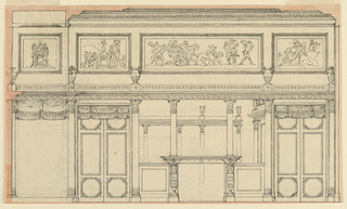 Drawing, Design for an Entrance Wall of a Dressing Room