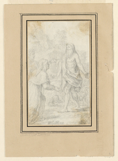 Drawing, Cacciaguida Greets Dante and Virgil