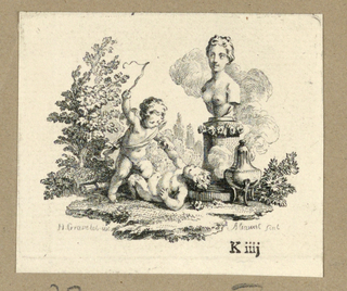 Print, Cupid Castigating a Satyr Girl